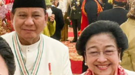 Ketua Umum PDI Perjuangan Megawati Soekarnoputri bersama Presiden Terpilih Subianto. (Instagram.com @presidenmegawati)