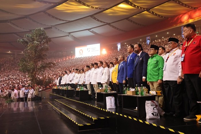 Acara peringatan HUT ke-17 Partai Gerindra yang digelar di Sentul International Convention Center (SICC), Sentul, Bogor. (Dok. Tim Media Prabowo)

