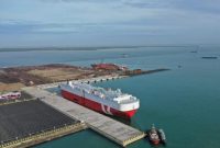 Dermaga Patimban di Subang, disiapkan menampung 7,5 juta TEUs kontainer. (Dok. PT Agoeslan Capital)

